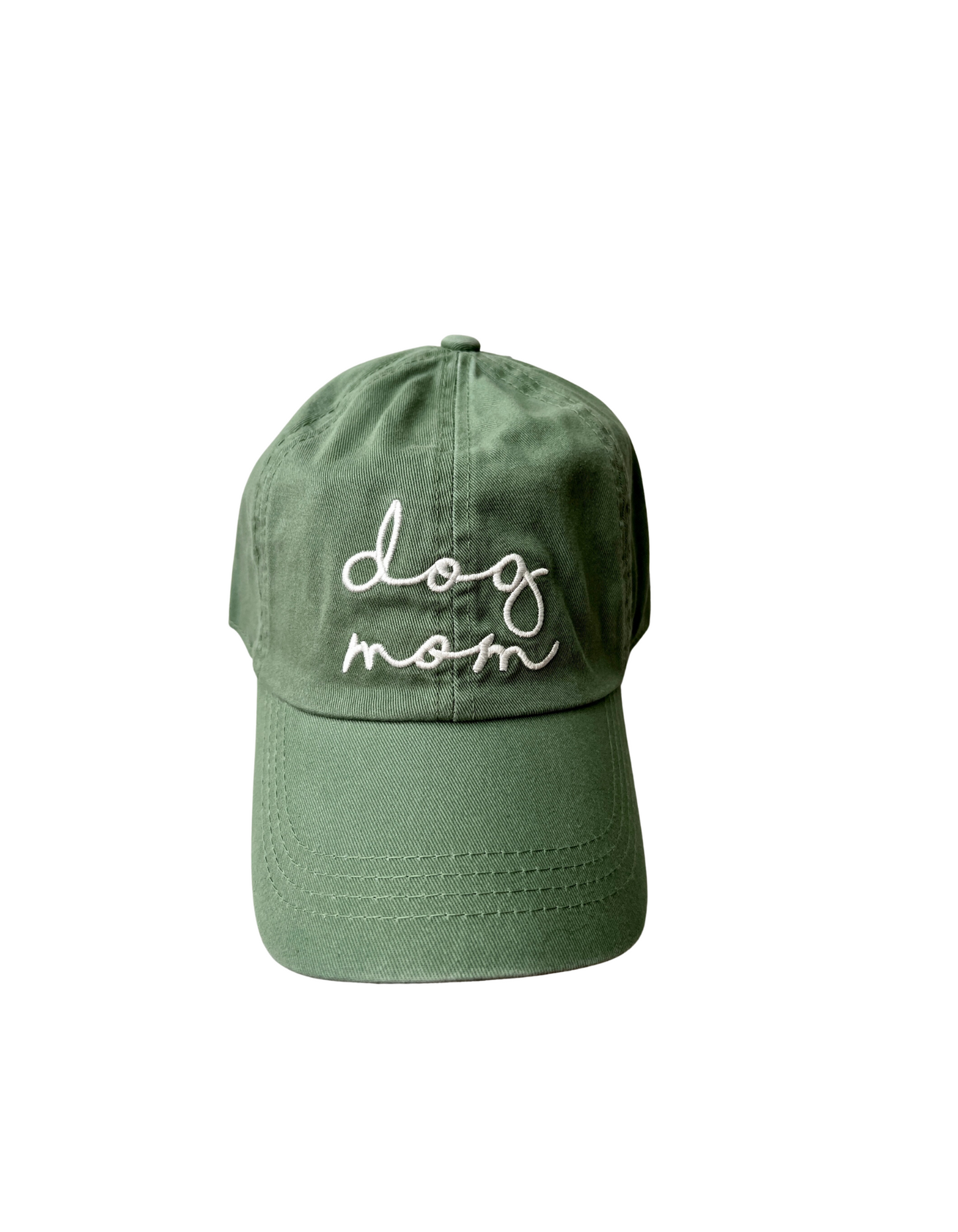 Dog Mom Hat- Embroidered Cursive Text