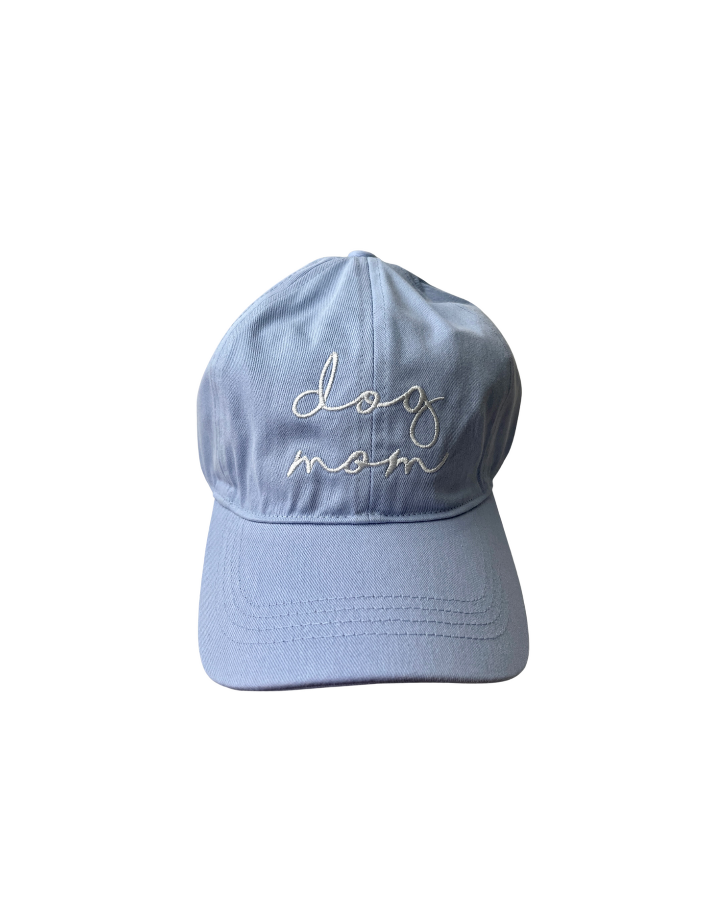 Dog Mom Hat- Embroidered Cursive Text