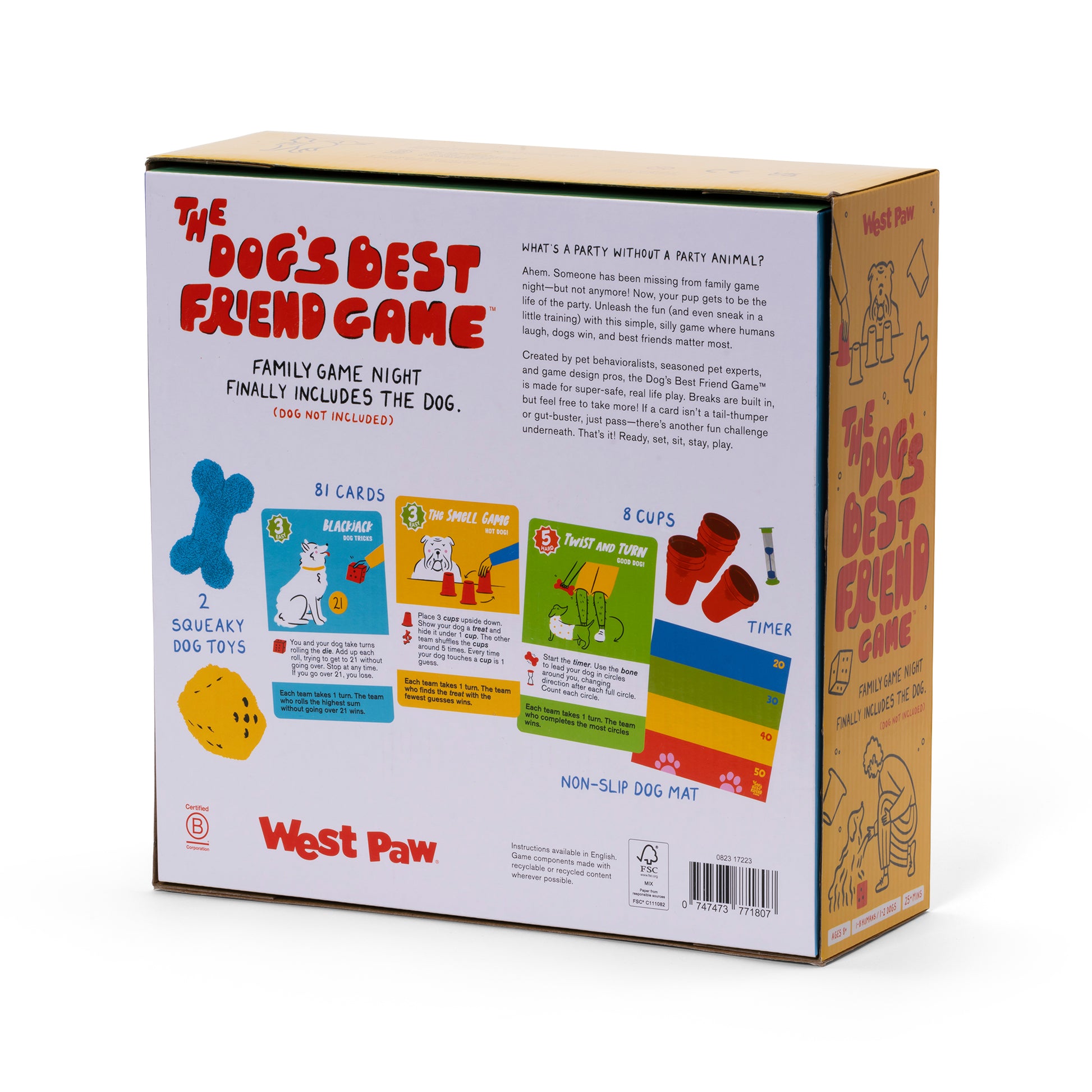 Back of the Dog's Best Friend Board Game