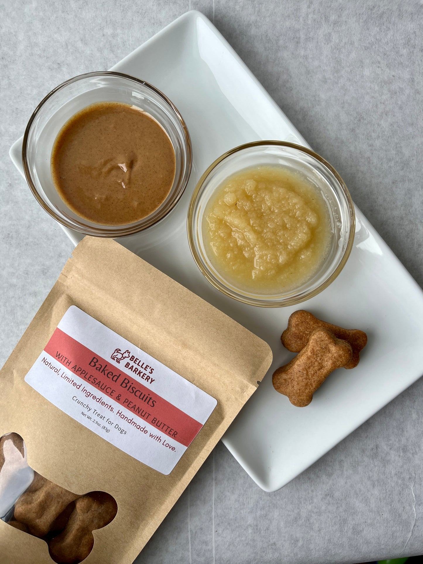 Signature Baked Dog Biscuits with Applesauce & Peanut Butter