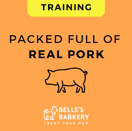 Training Treats are packed full of real pork
