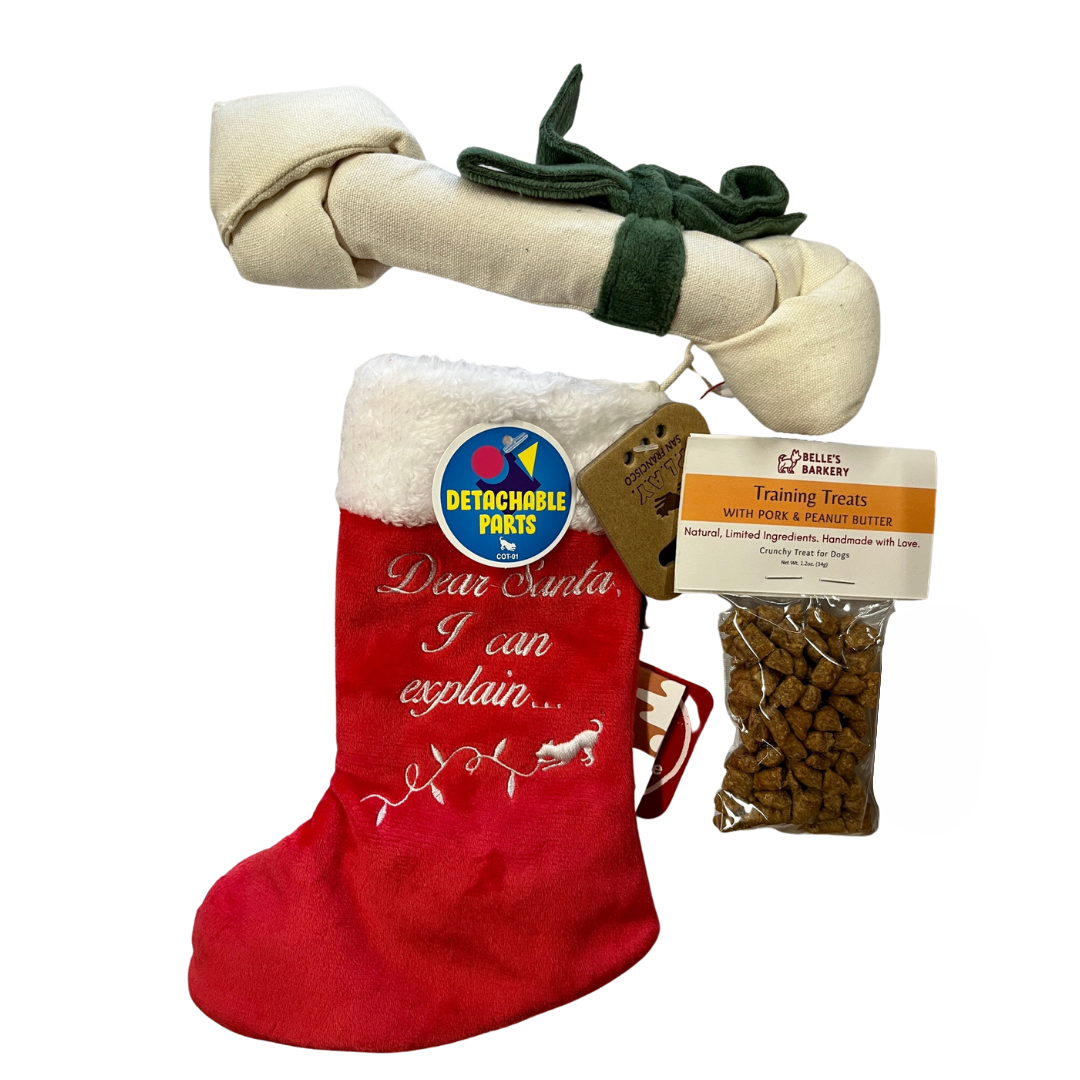 Merry Woofmas Stocking with Dog Treats