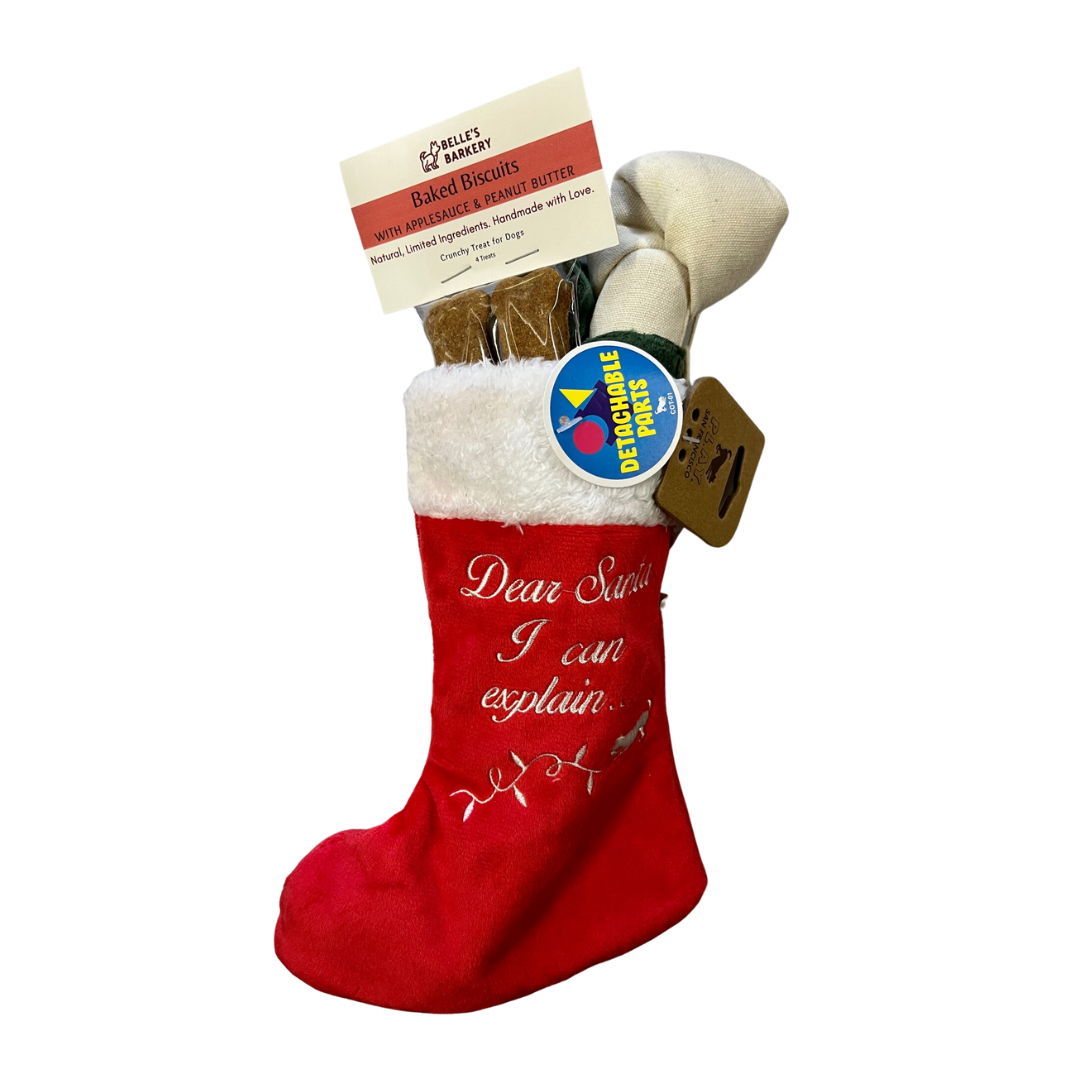 Merry Woofmas Stocking with Dog Treats