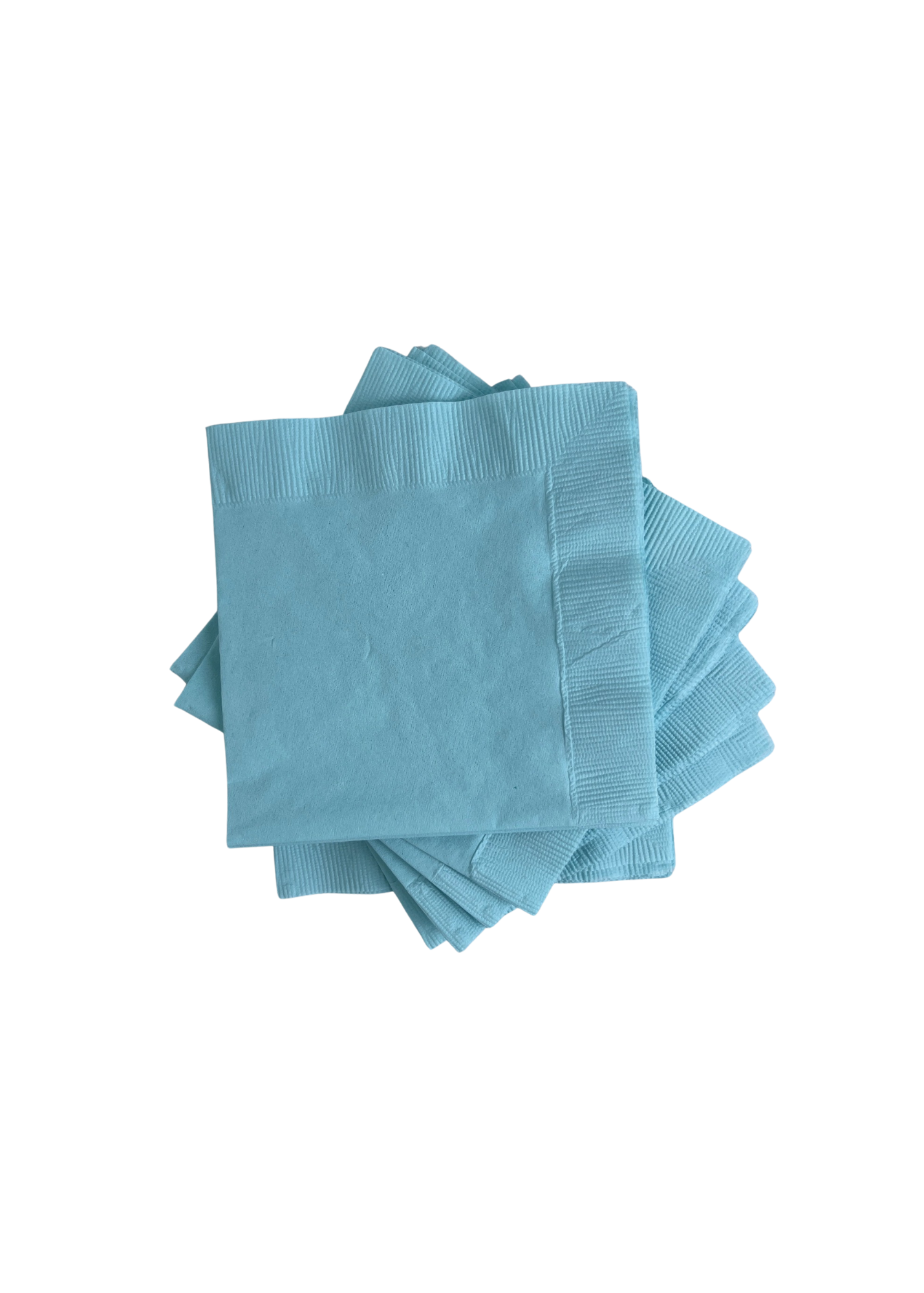 Blue paper napkins in stack