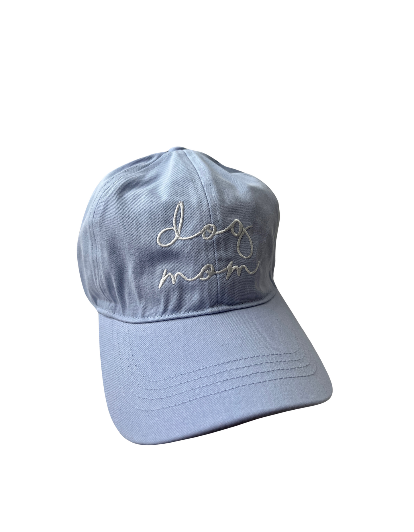 Dog Mom Hat- Embroidered Cursive Text