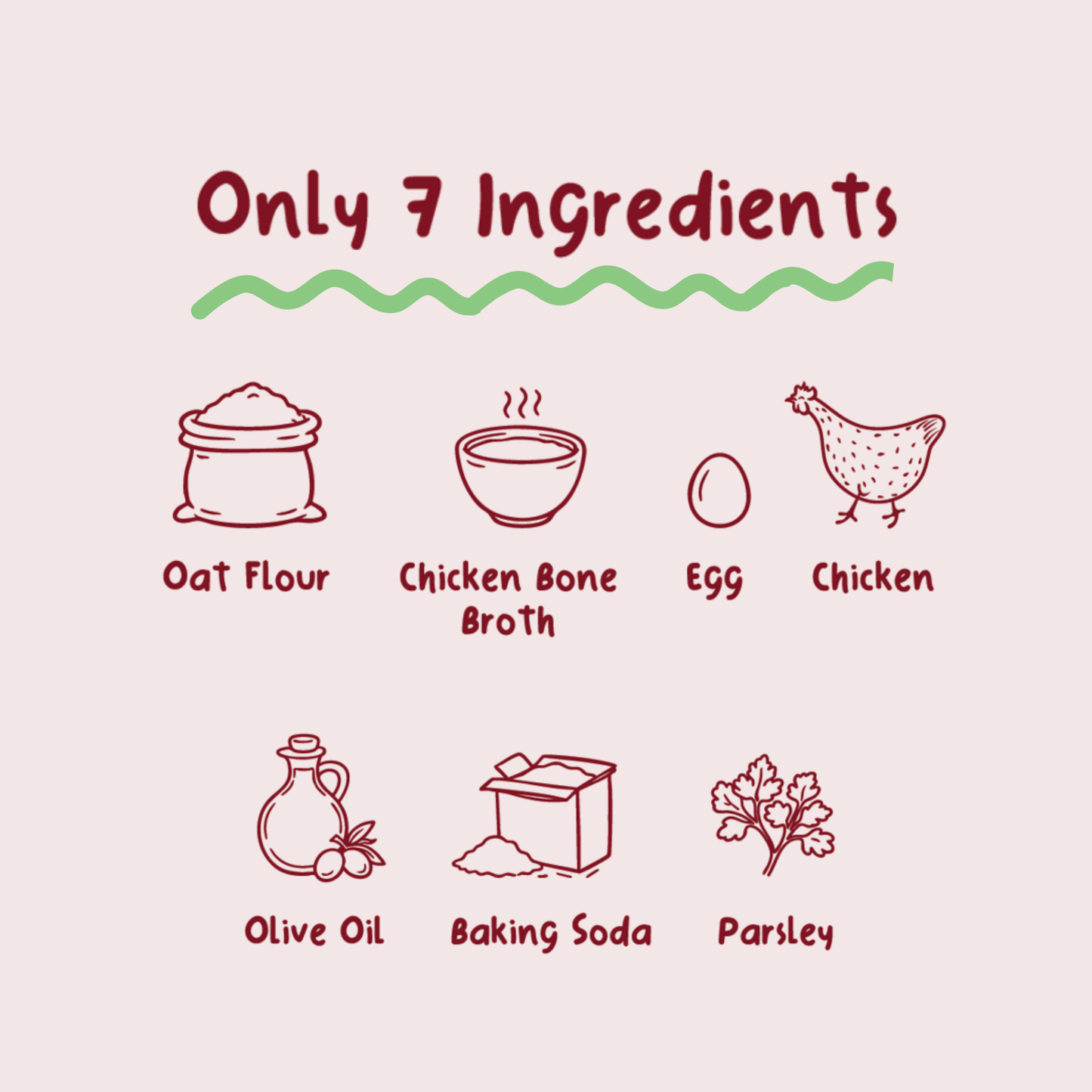 Baked Dog Biscuits with Chicken, Olive Oil, & Parsley