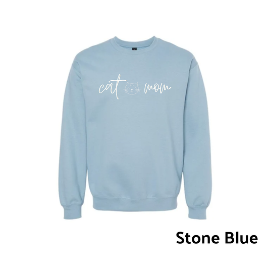 Cat Mom Crewneck Sweatshirt