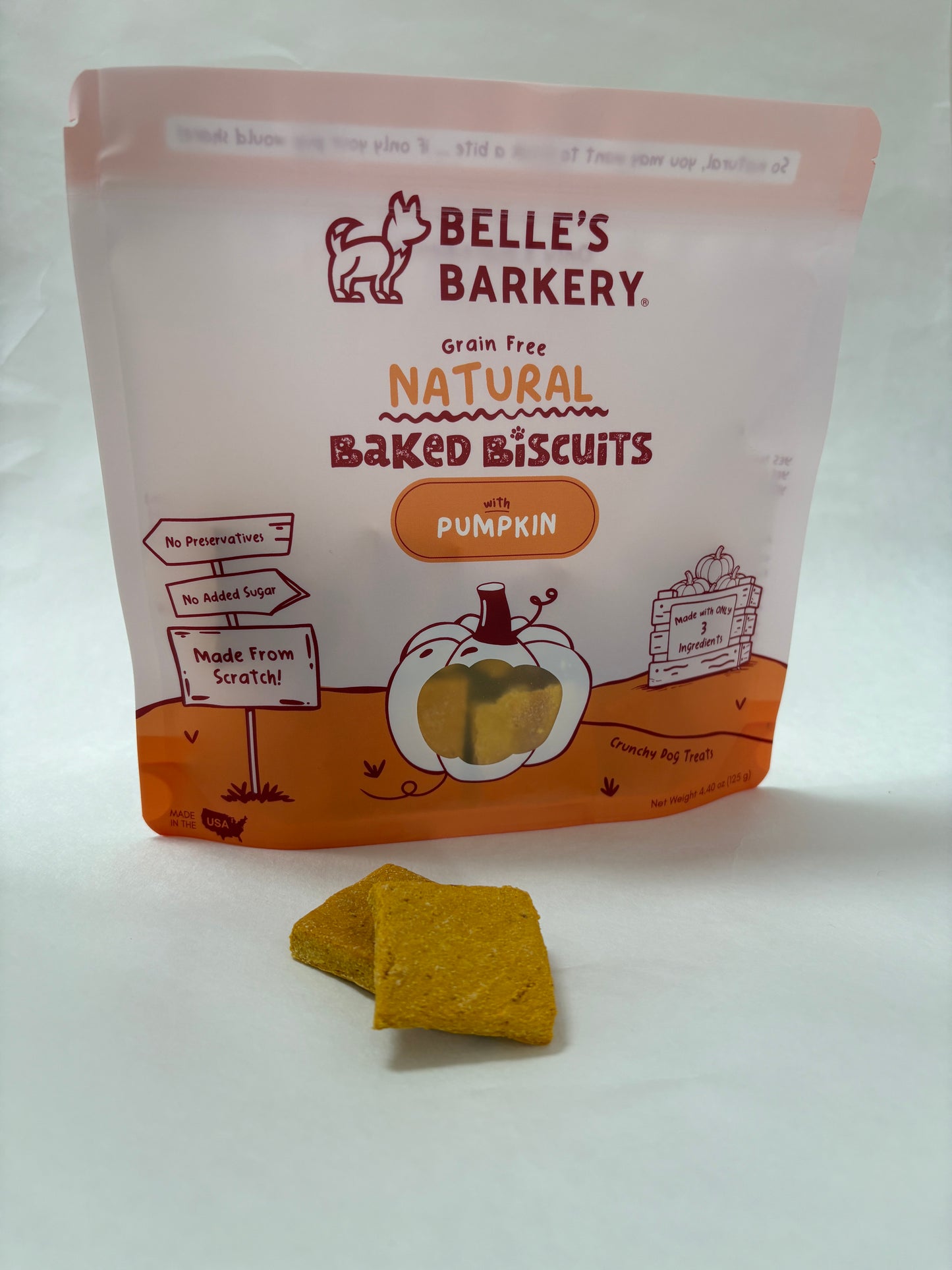 Baked Dog Biscuits with Pumpkin