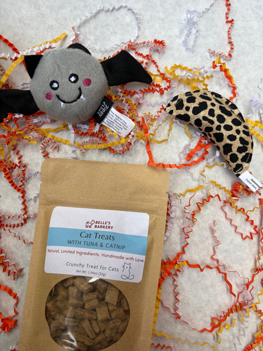 Halloween Cat Bundle- Tuna & Catnip Treats + Festive Toys