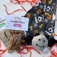 Halloween Bundle- Toy, Handmade Bandana, & Treats for Dogs