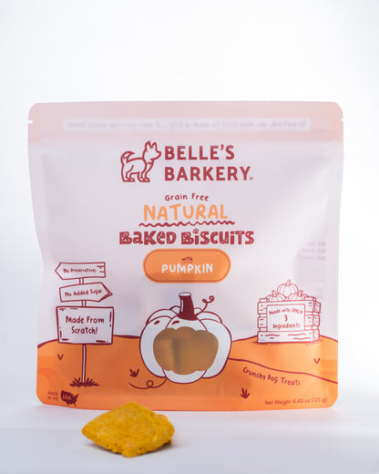 Baked Dog Biscuits with Pumpkin