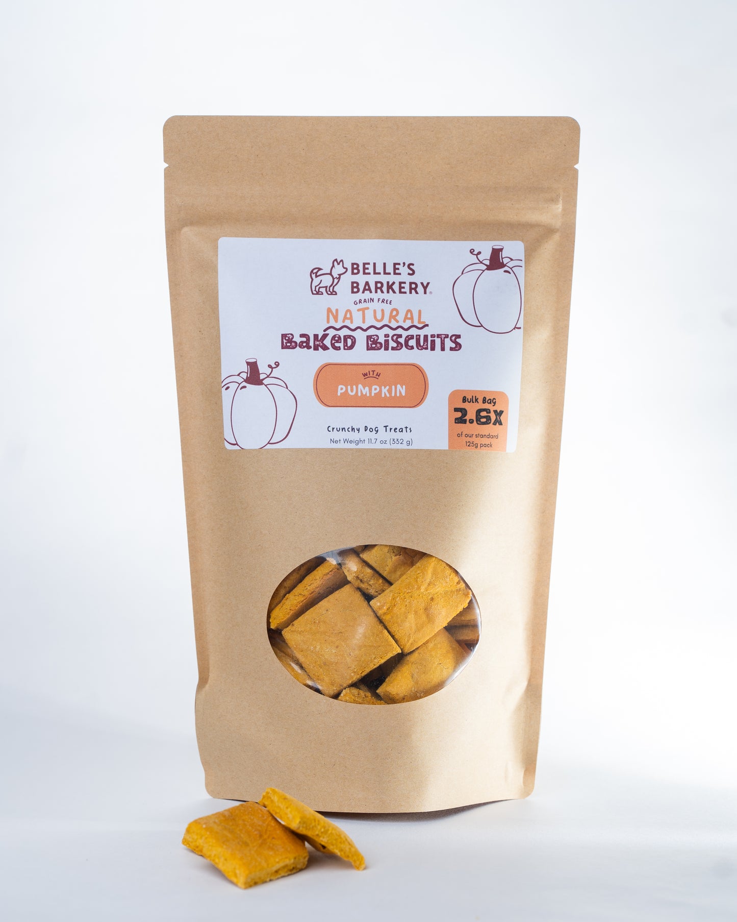 Baked Dog Biscuits with Pumpkin