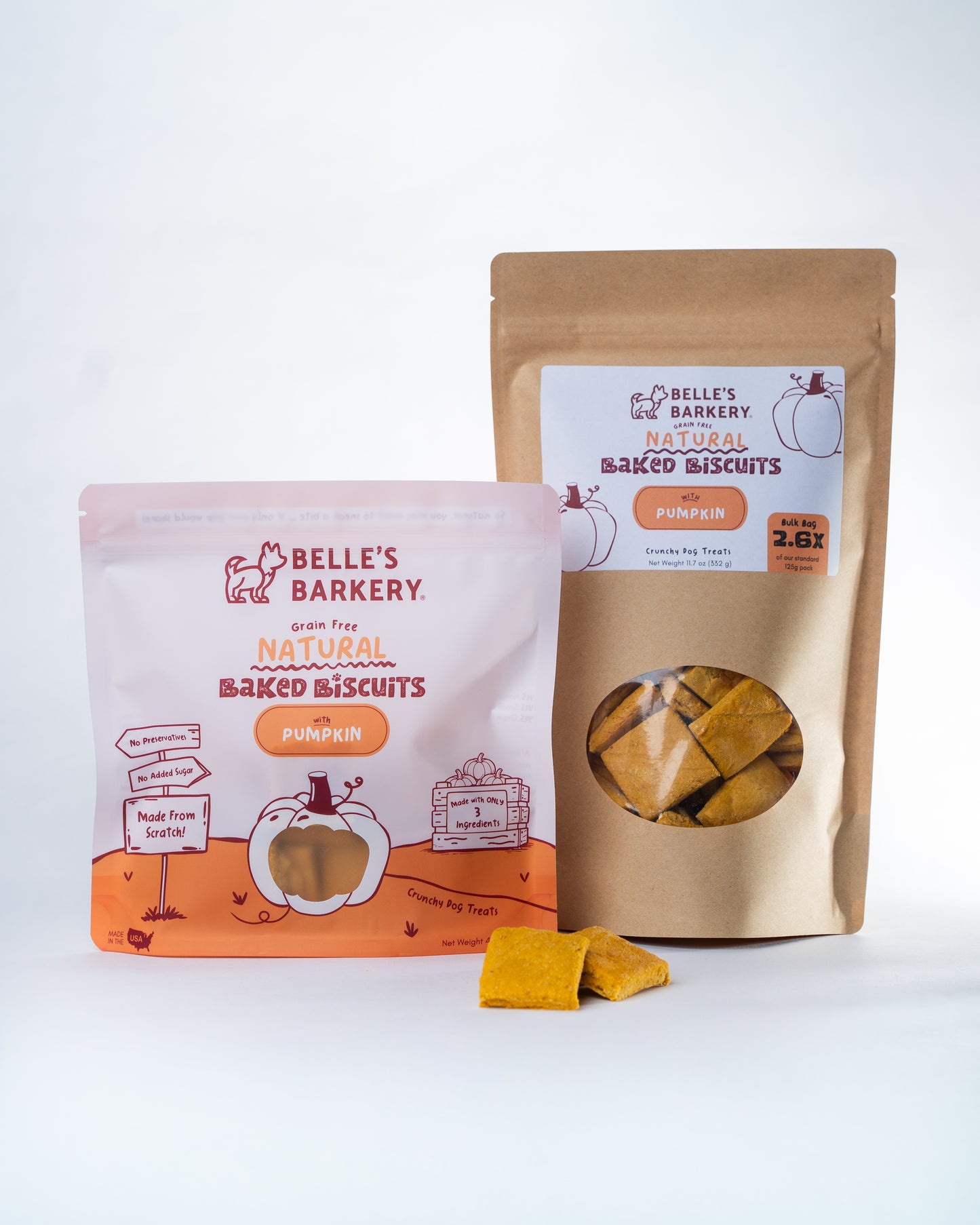 Baked Dog Biscuits with Pumpkin