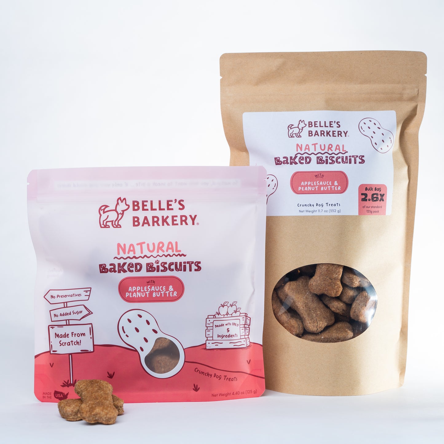 Signature Baked Dog Biscuits with Applesauce & Peanut Butter