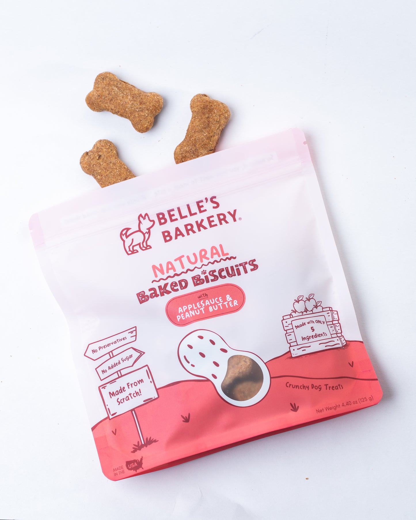 Signature Baked Dog Biscuits with Applesauce & Peanut Butter