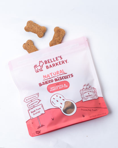 Signature Baked Dog Biscuits with Applesauce & Peanut Butter
