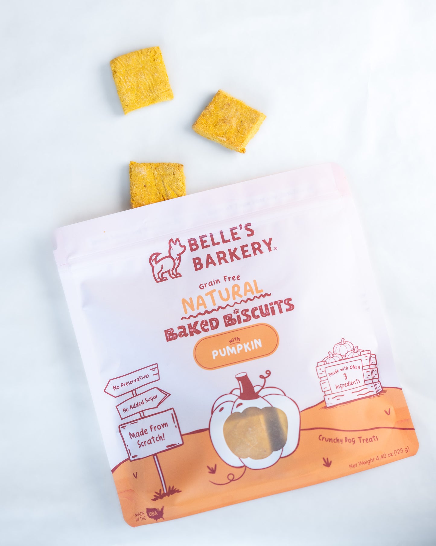 Baked Dog Biscuits with Pumpkin
