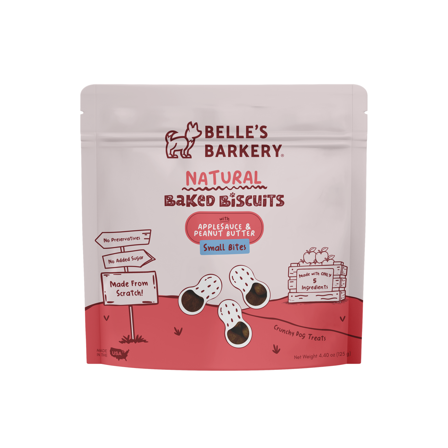 Signature Baked Dog Biscuits with Applesauce & Peanut Butter