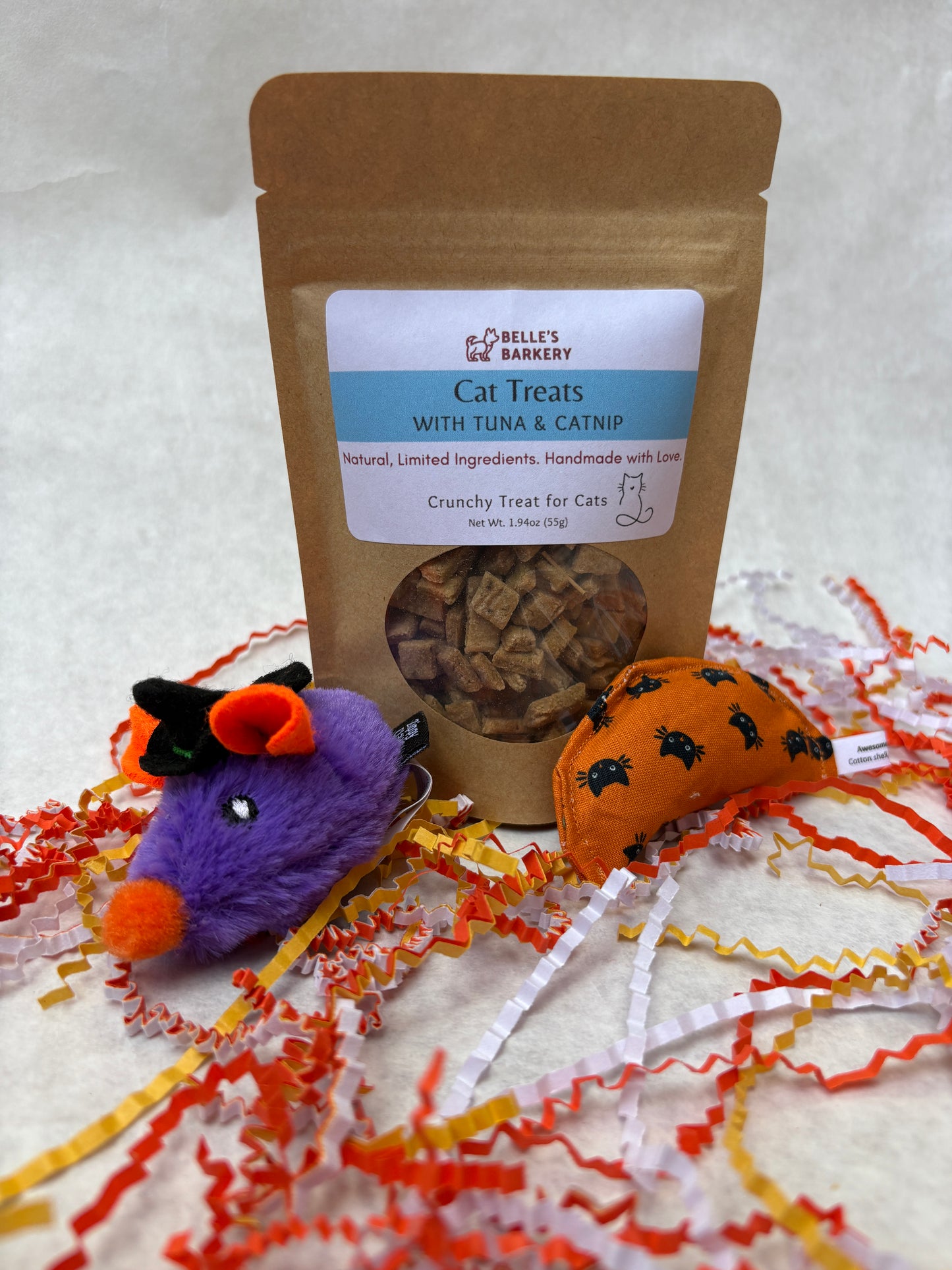 Halloween Cat Bundle- Tuna & Catnip Treats + Festive Toys