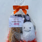 Halloween Bundle- Toy, Handmade Bandana, & Treats for Dogs