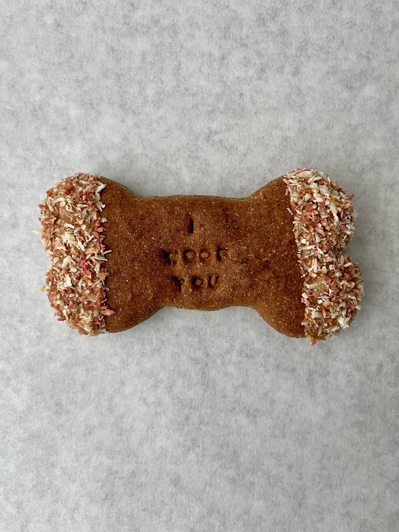 Celebration Dog Biscuits with Applesauce & Peanut Butter- I Woof You