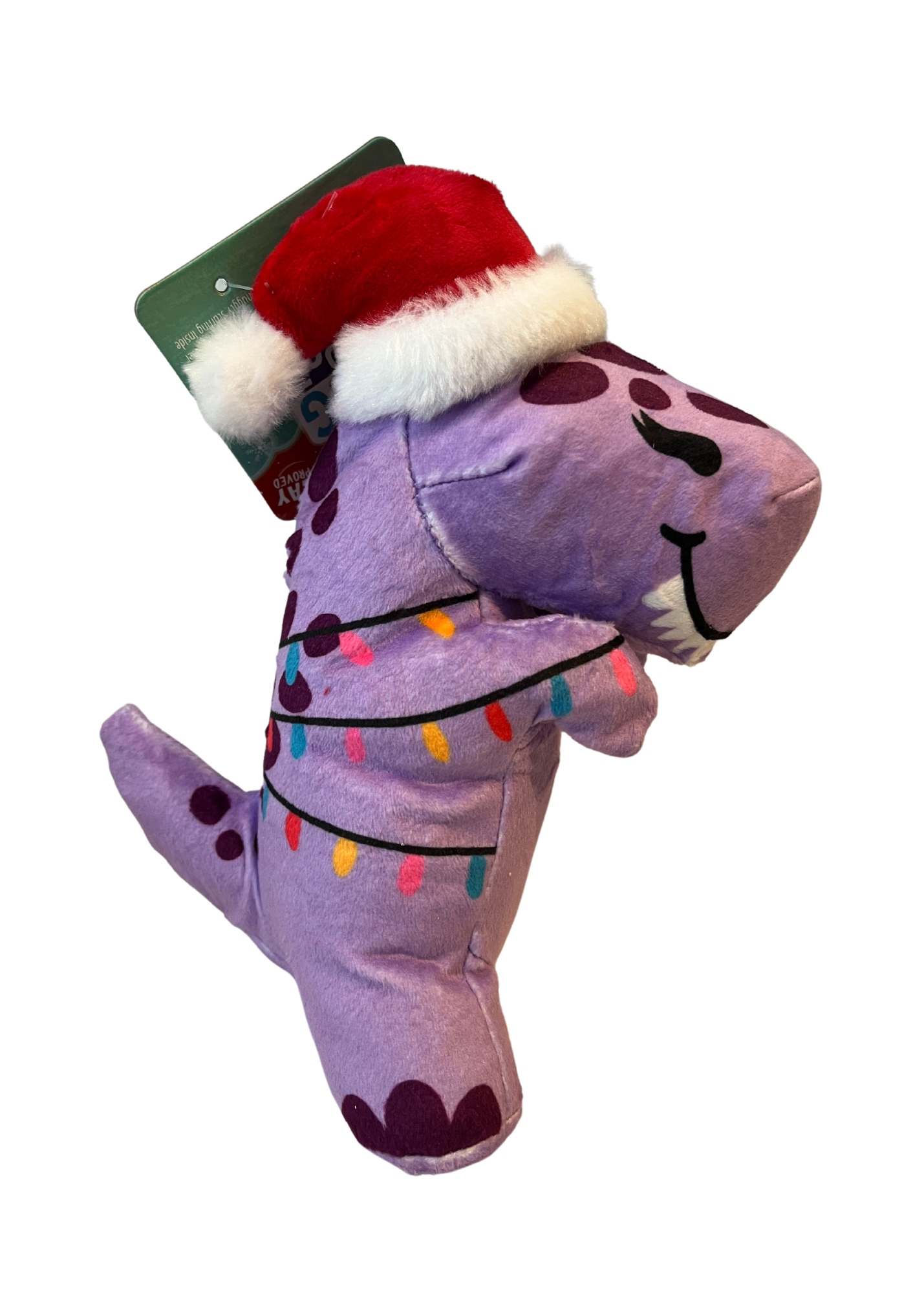 SnugArooz Holiday Dino Plush Dog Toy- Merry T-Rex