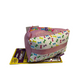 Side view of Multipet Pink Birthday Cake Slice Dog Toy